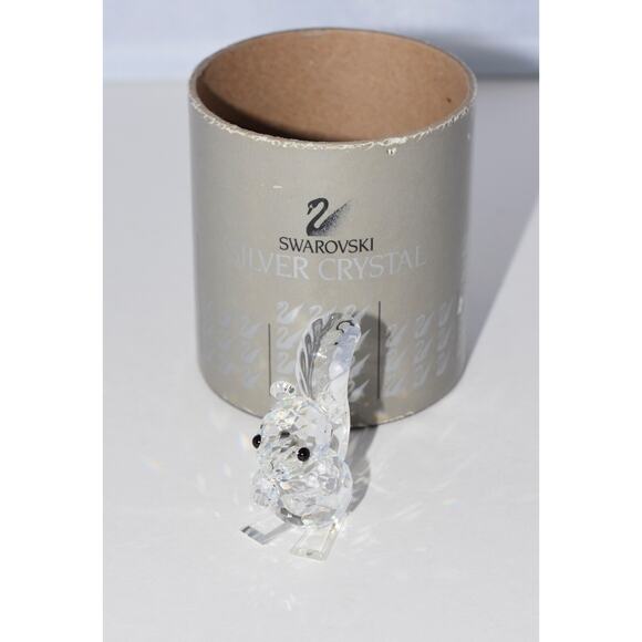 Swarovski Woodland Friends Silver Sparkling Crystal Squirrel Figurine Retired - Picture 1 of 10